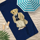 serviette de plage anime ours sechage rapide portable