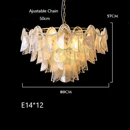 lustre suspendu en verre design nuage créatif moderne