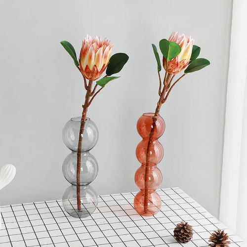 fleurs artificielles bouquets de mariage en soie décoration tropicale - vue 2 sur 12