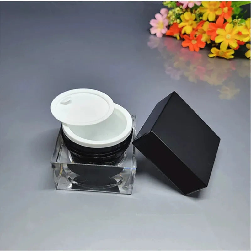 pot en acrylique carré rechargeable pour crème cosmétique - vue 5 sur 28