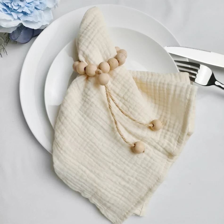 Serviette de table coton style coréen pour repas - vue 3 sur 4