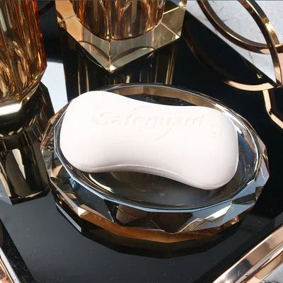 distributeur de savon en verre luxe pour salle de bain - vue 13 sur 15