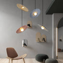 Suspension vintage en ciment terrazzo ufo led personnalisation designer