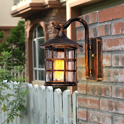 applique murale led rustique en fer vintage pour intérieur et extérieur - vue 2 sur 23