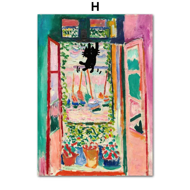peinture humoristique de style impressionniste pour décoration murale