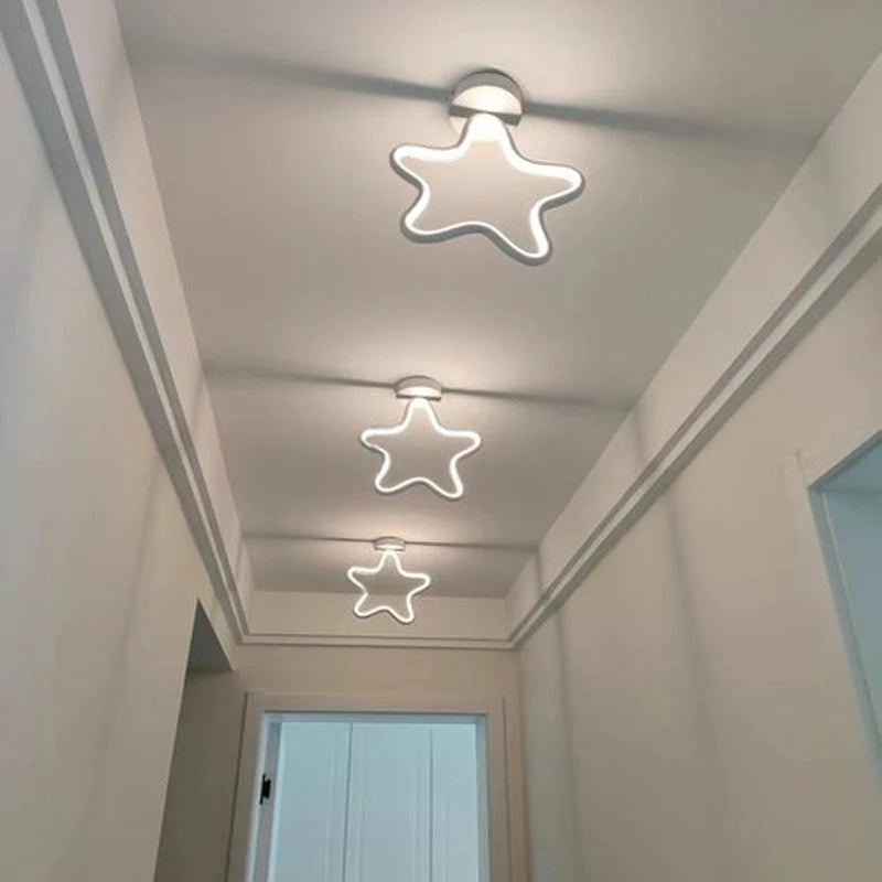 plafonnier led encastré moderne étoile allée salon entrée