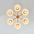 lustre moderne nordique en bois parapluie plissé pour maison