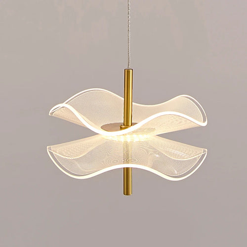 lustre acrylique design feuille de lotus pour décoration intérieure - vue 3 sur 8