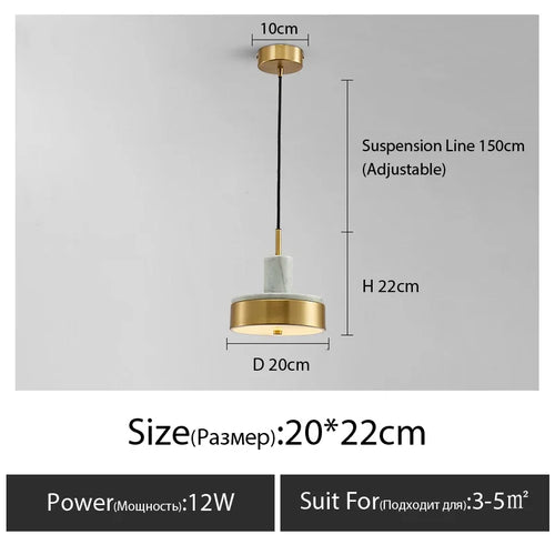 lustre en marbre moderne pour intérieur élégant design nordique - vue 23 sur 24
