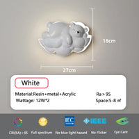 applique murale ours polaire lumineuse pour enfants avec télécommande