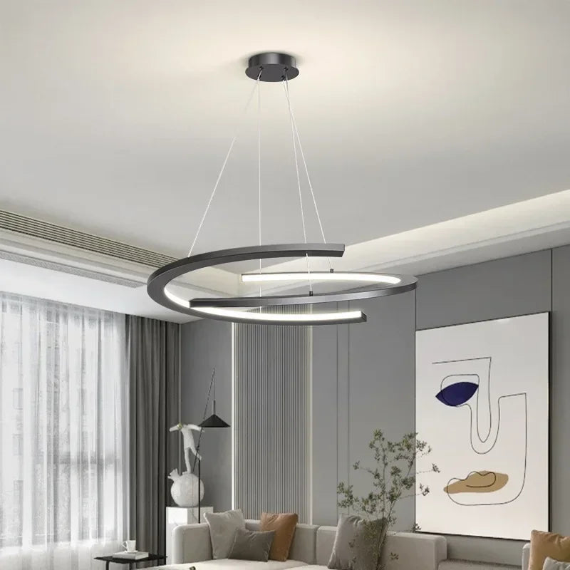 suspension à led moderne pour décoration intérieure élégante - vue 5 sur 21