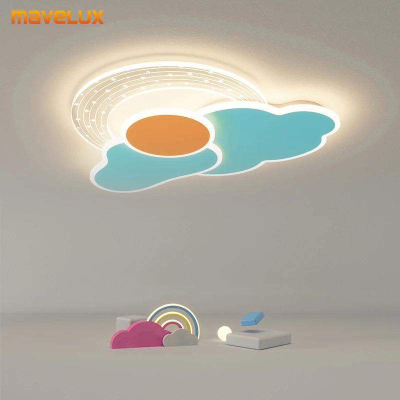Plafonnier LED en forme de nuage - vue 3 sur 9