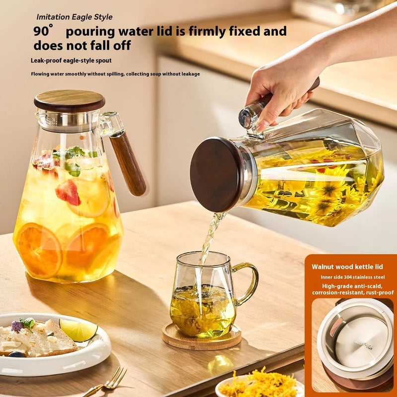 carafe eau verre epais grande capacite resistante chaleur