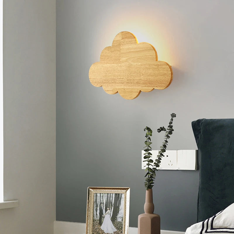 applique murale en bois style nordique moderne pour chambre d'enfant - vue 4 sur 7