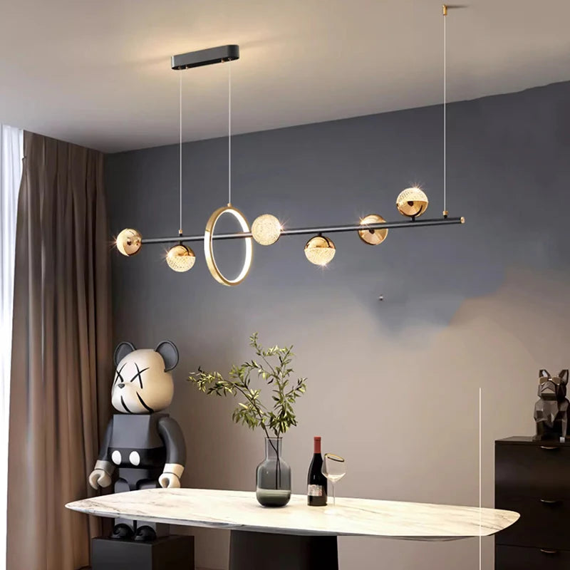 Chambre moderne salle à manger décorative led plafonniers lampes suspendues éclairage intérieur éclairage intérieur plafonnier lustre - vue 6 sur 8