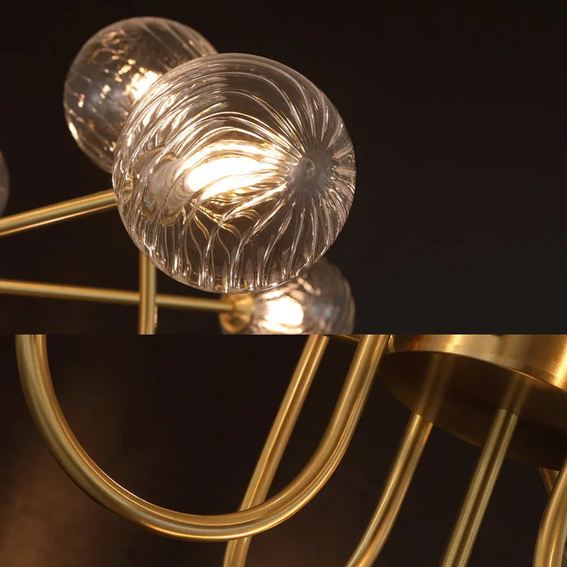 lustre led design moderne en forme de haricot magique - vue 7 sur 9