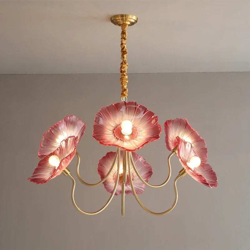 lustre moderne léger au design floral simple et créatif - vue 6 sur 14