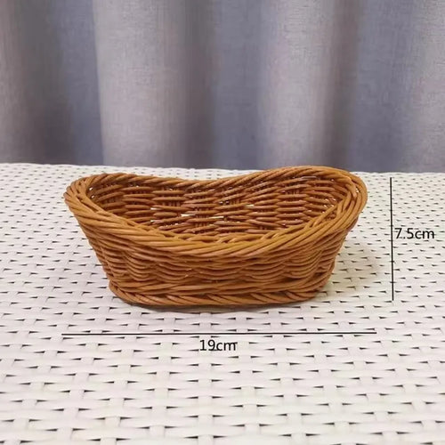 panier à pain en rotin fait main pour rangement alimentaire - vue 10 sur 11