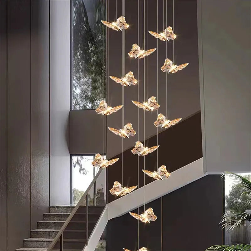 suspension en cristal nordique à led pour décoration moderne - vue 5 sur 18