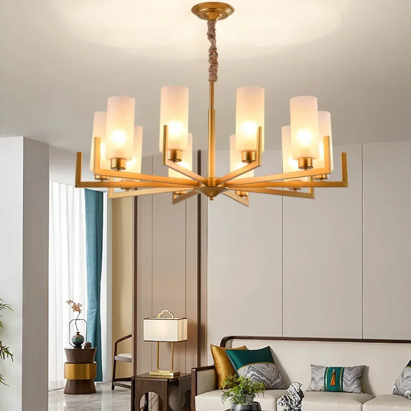 lustre style chinois rétro led design luxe suspension luminaire - vue 4 sur 16