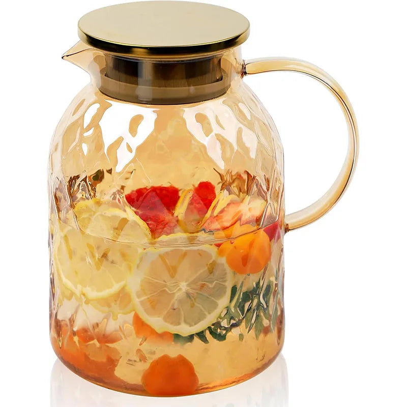 Pichet carafe verre borosilicate 1800 ml style vintage