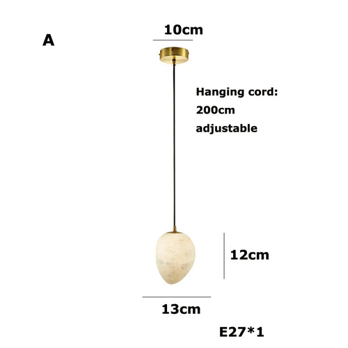 lustre suspendu led marbre géométrique intensité variable