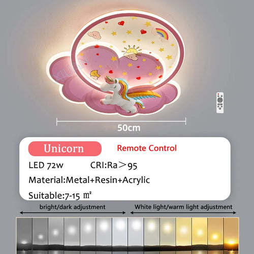 lustre astronaute forme nuage led variateur télécommande protection yeux