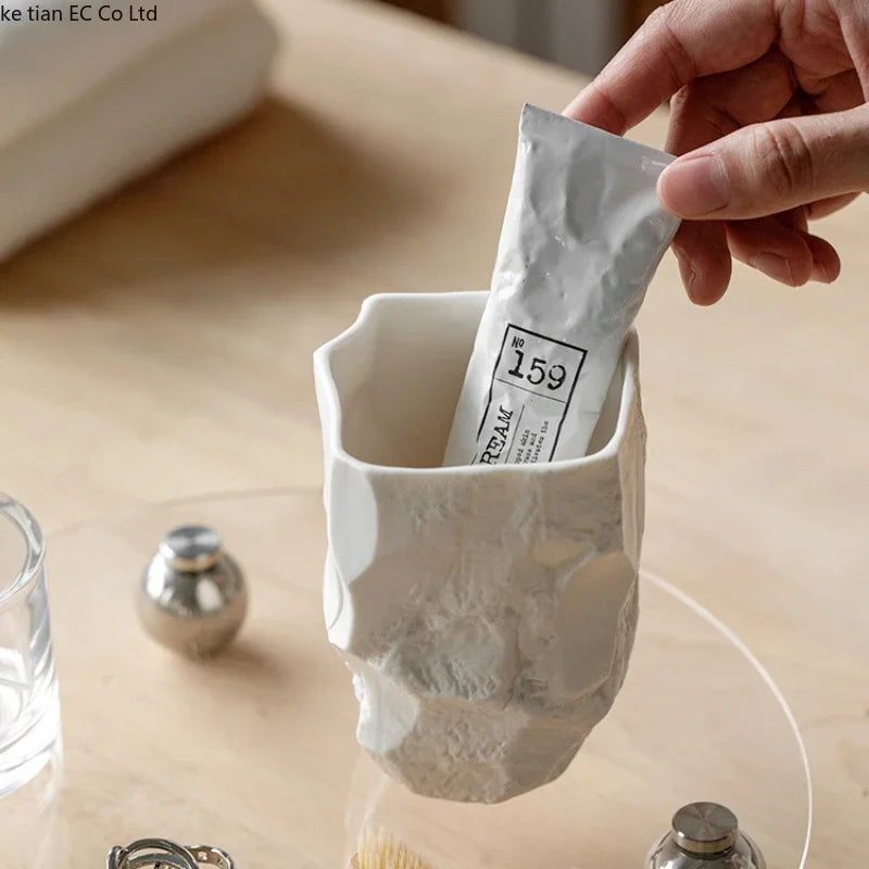 tasse de bain de bouche en forme de roche pour accessoires de salle de bain - vue 6 sur 10