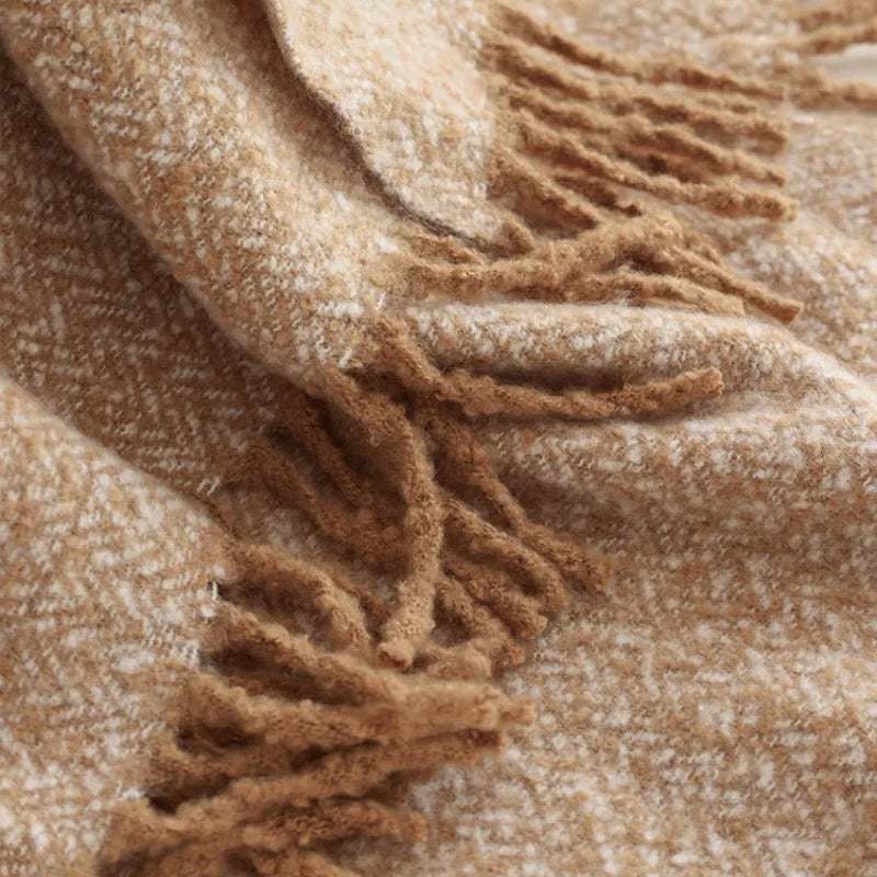 plaid tricot style americain europeen decor salon chambre - vue 4 sur 6