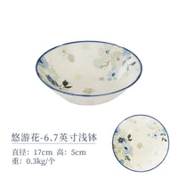 Assiettes ceramique emaillee style floral japonaises cuisine