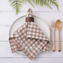 Serviette de table coton vichy carreaux style champetre