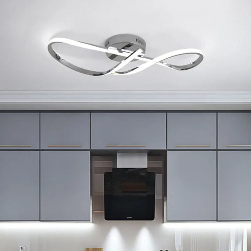 plafonnier moderne à leds doré chromé pour intérieur