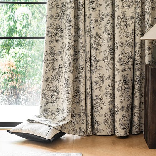 Rideau occultant imprimé moderne pour salon chambre fenêtres - vue 3 sur 7