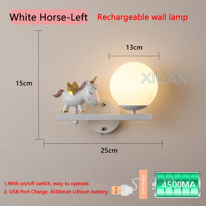 applique murale rechargeable en résine pour chambre d'enfant décorative - vue 17 sur 22