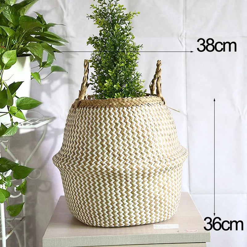 panier de rangement pliable en osier pour jouets et linge - vue 10 sur 13