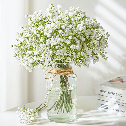 lot de 10 ou 15 fleurs artificielles gypsophile pour décoration mariage - vue 5 sur 9