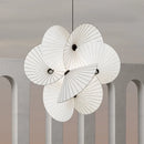 lustre design nordique avec abat-jour en tissu pour décoration maison