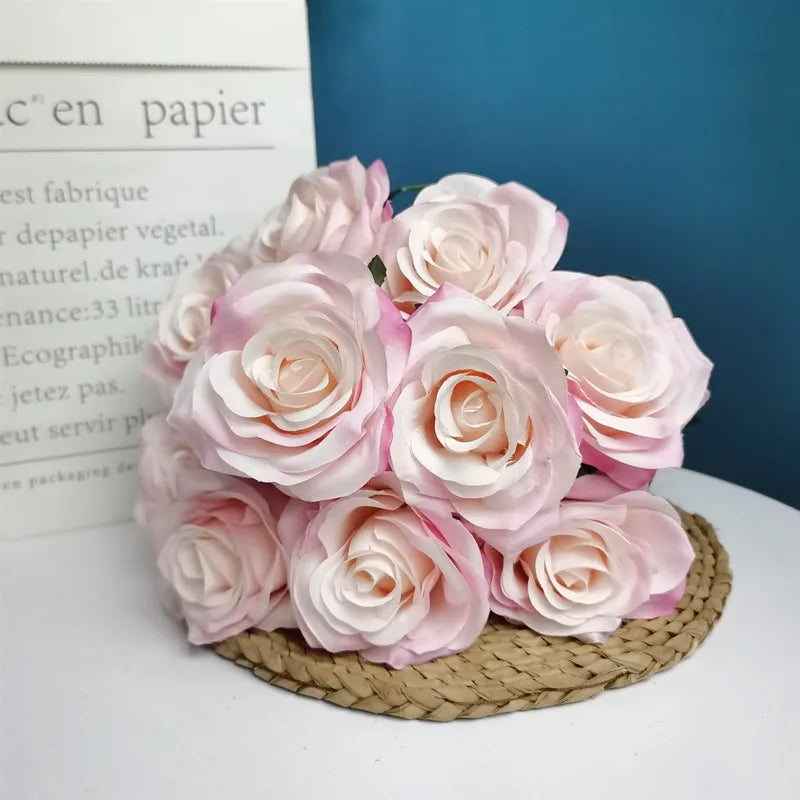 bouquet de roses artificielles pour mariage et décoration intérieure - vue 12 sur 30