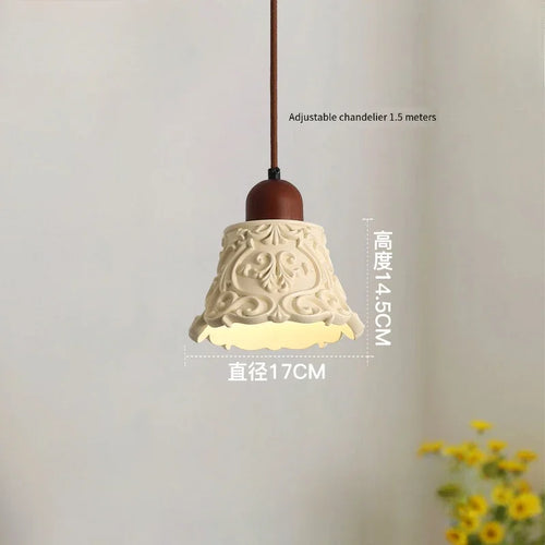 lustre rétro en résine gravée style antique décoratif - vue 15 sur 14
