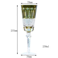 Verres à vin style antique gravés faits main