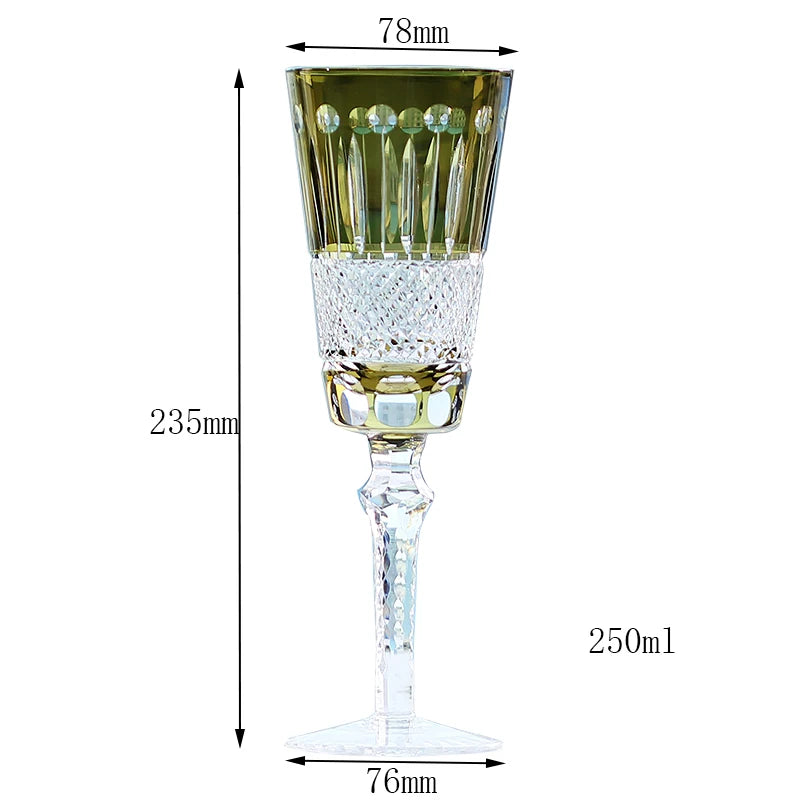 Verres à vin style antique gravés faits main