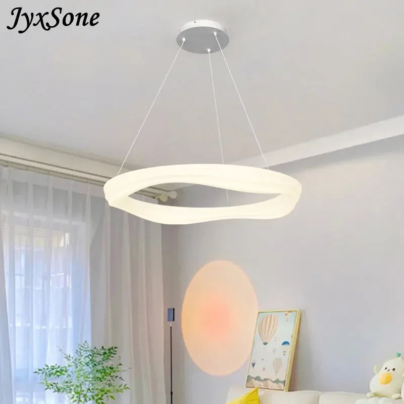 Plafonnier LED suspendu au design nordique moderne - vue 6 sur 15