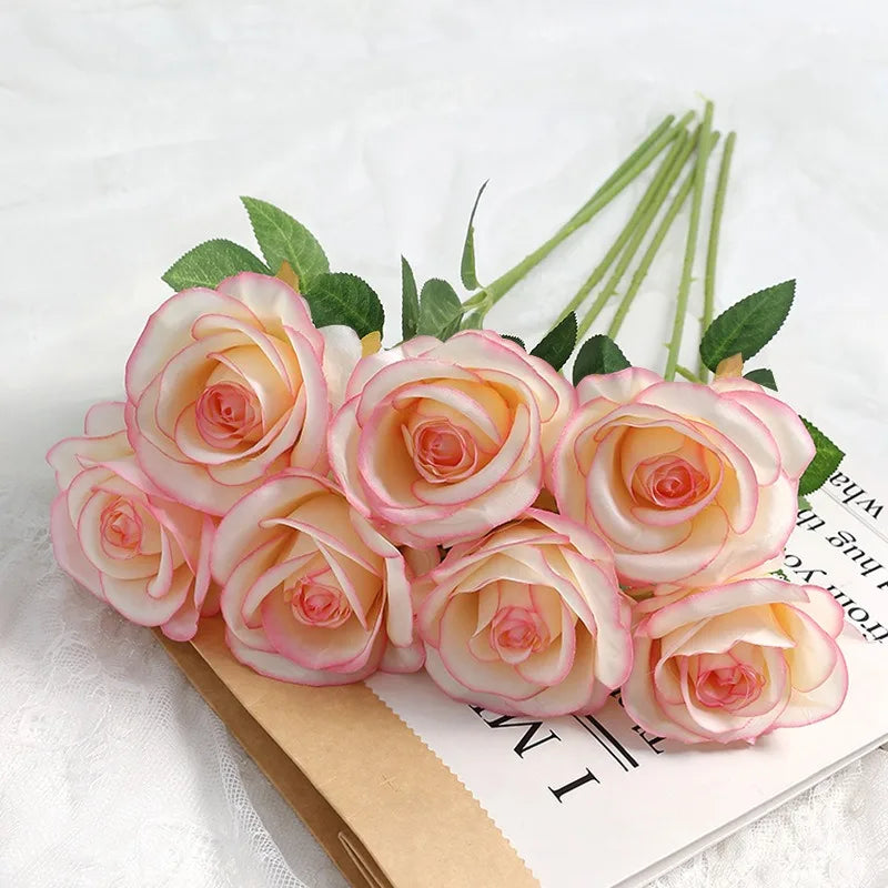 rose artificielle dégradé pour décoration fête thème féerique - vue 13 sur 16