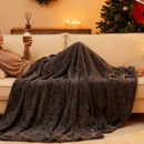 plaid sherpa jacquard doux motif plaid salon chambre