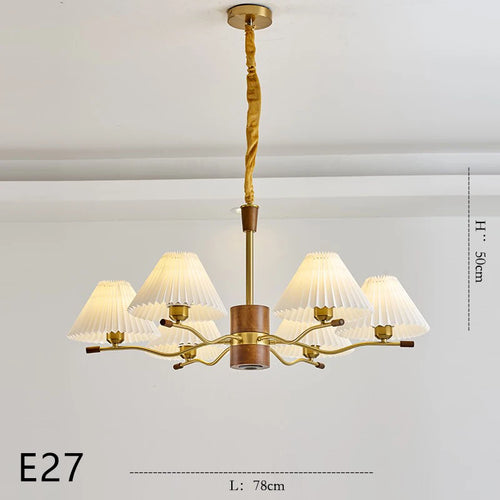 lustre en bois pour décoration luminaire suspendu - vue 9 sur 14