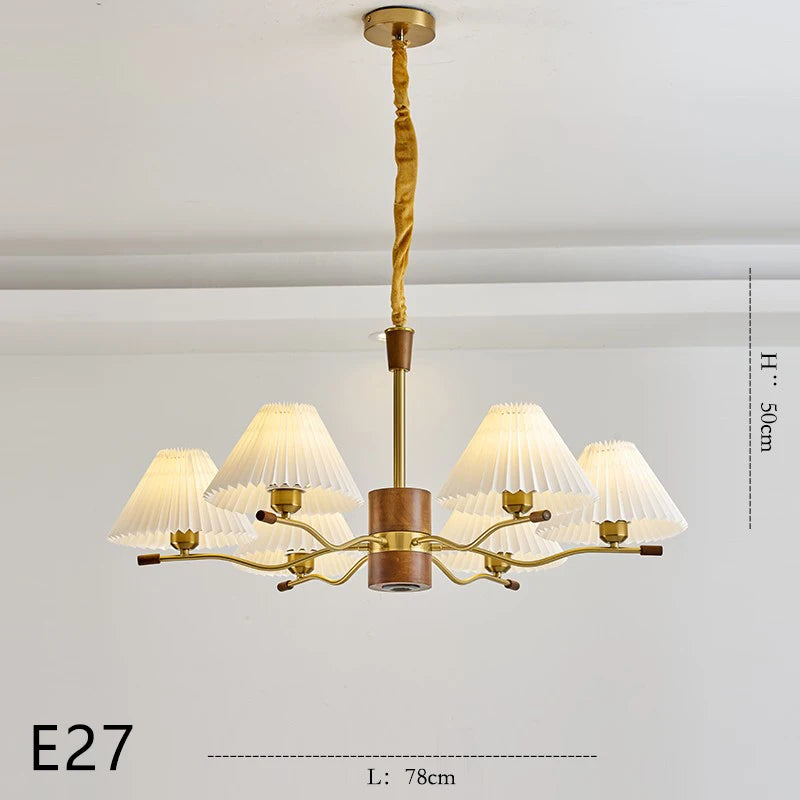 lustre en bois pour décoration luminaire suspendu - vue 8 sur 14