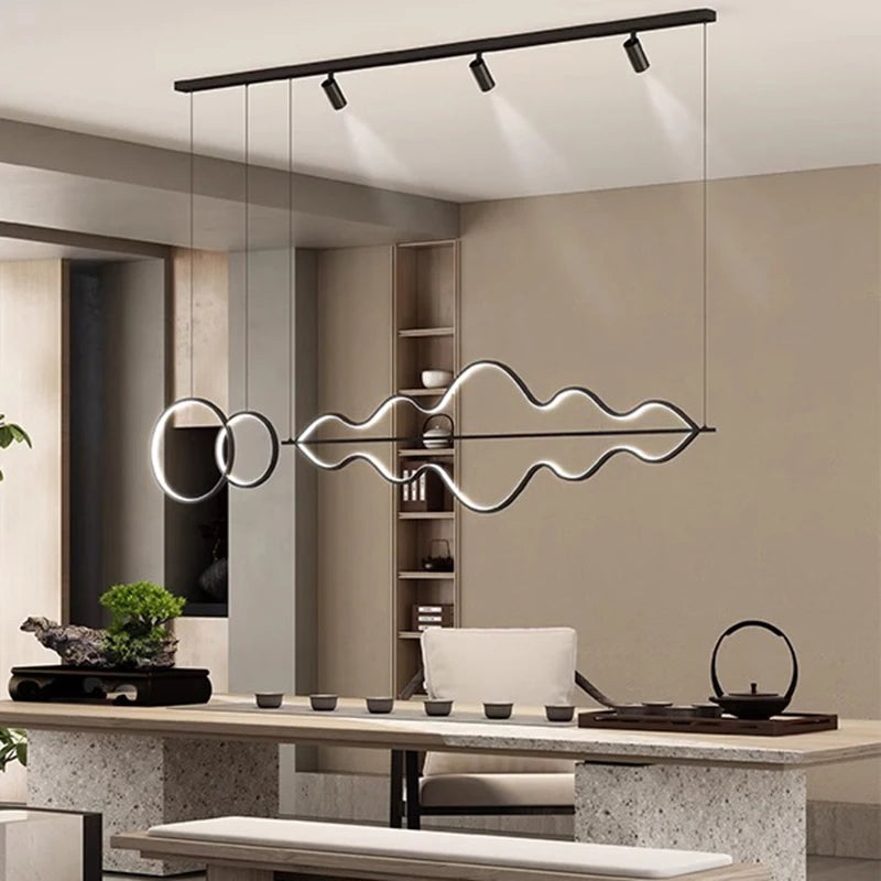 Lustre LED design moderne luminaire décoratif d'intérieur - vue 4 sur 8