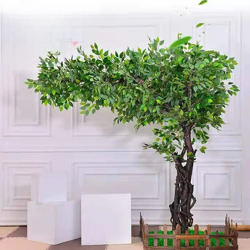 arbre artificiel banyan décoratif pour intérieur et hôtel - vue 2 sur 14