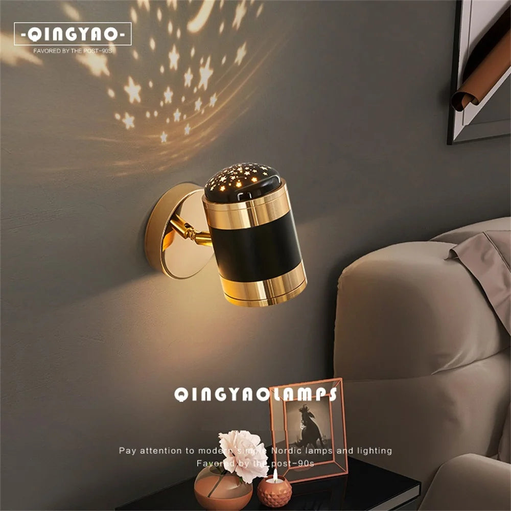 applique murale led rotative moderne lampe de lecture décoration luminaria - vue 4 sur 8