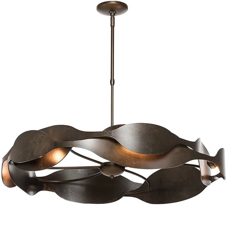 Italian Luxury Pendant Light Living Room Metal Window Artistic Sense Restaurant Hanging Lamp Hotel Lobby LED Lighting Chandelier - vue 2 sur 8